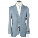 Emilio Romanelli Light Blue Wool Men Blazer Emilio Romanelli Light Slate Gray