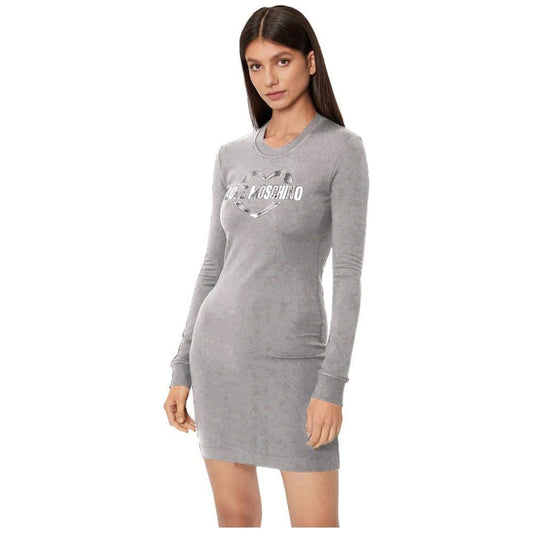 Love Moschino Brown Cotton Women Dress LO-10257-IT40|S