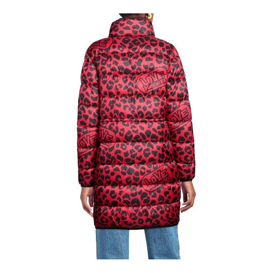 Love Moschino Chic Leopard Print Long Down Jacket LO-10239-IT44|L