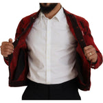 Dsquared² Red Black Tie Dye Collared Men Denim Jacket JKT3538-48
