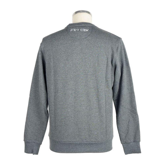 La Martina Gray Cotton Men Sweater LA-7678-XL