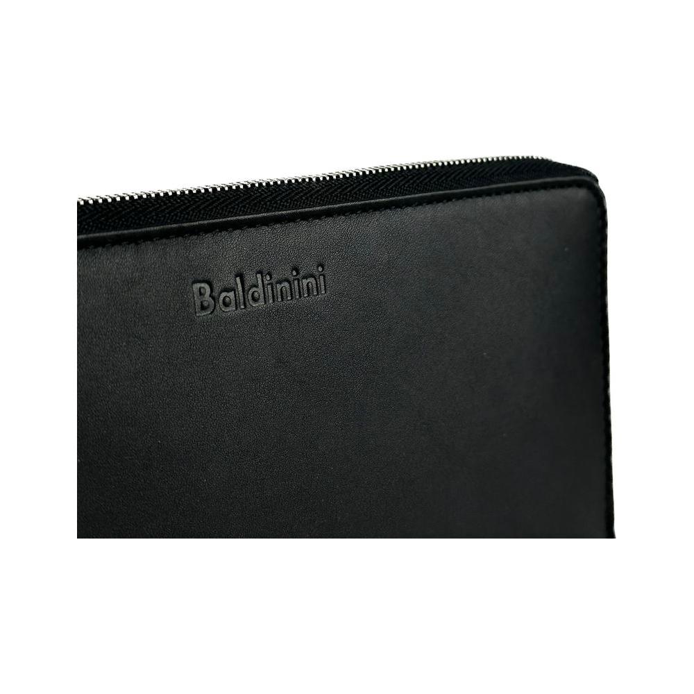 Baldinini Trend Elegant Black Leather Travel Organizer BA-10163