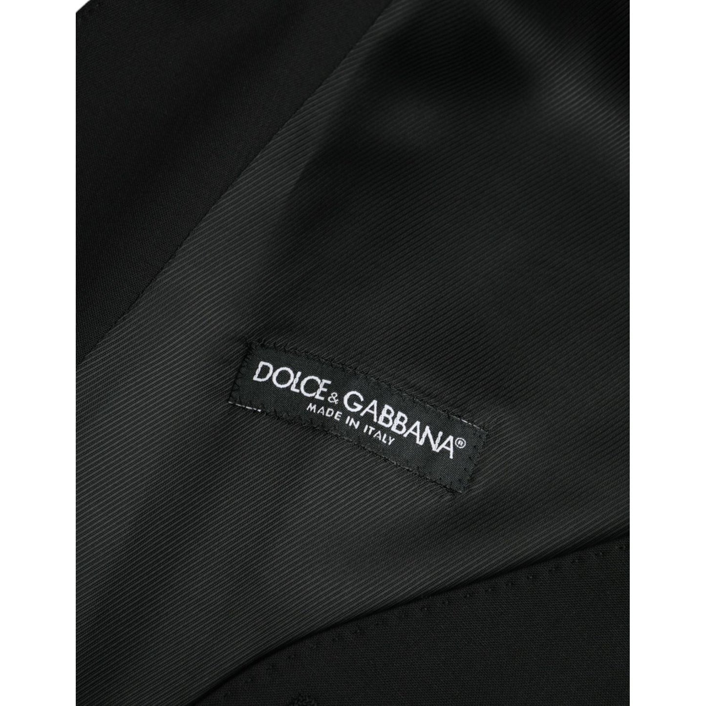 Dolce & Gabbana Black Wool Formal Dress Waistcoat Vest TSH86215-48