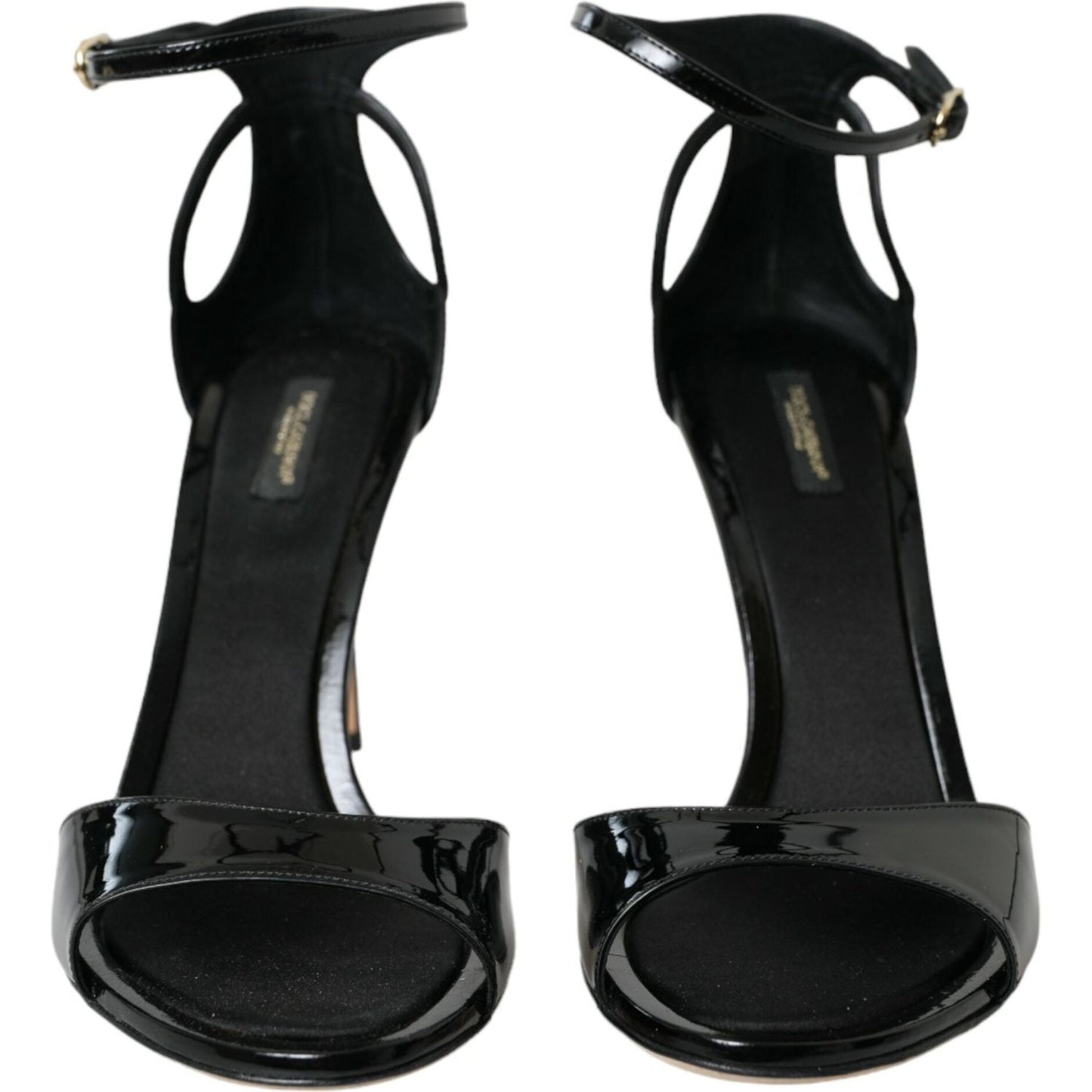 Dolce & Gabbana Black KEIRA Leather Heels Sandals Shoes LA10763-41