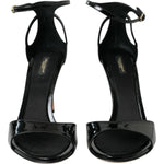 Dolce & Gabbana Black KEIRA Leather Heels Sandals Shoes LA10763-41