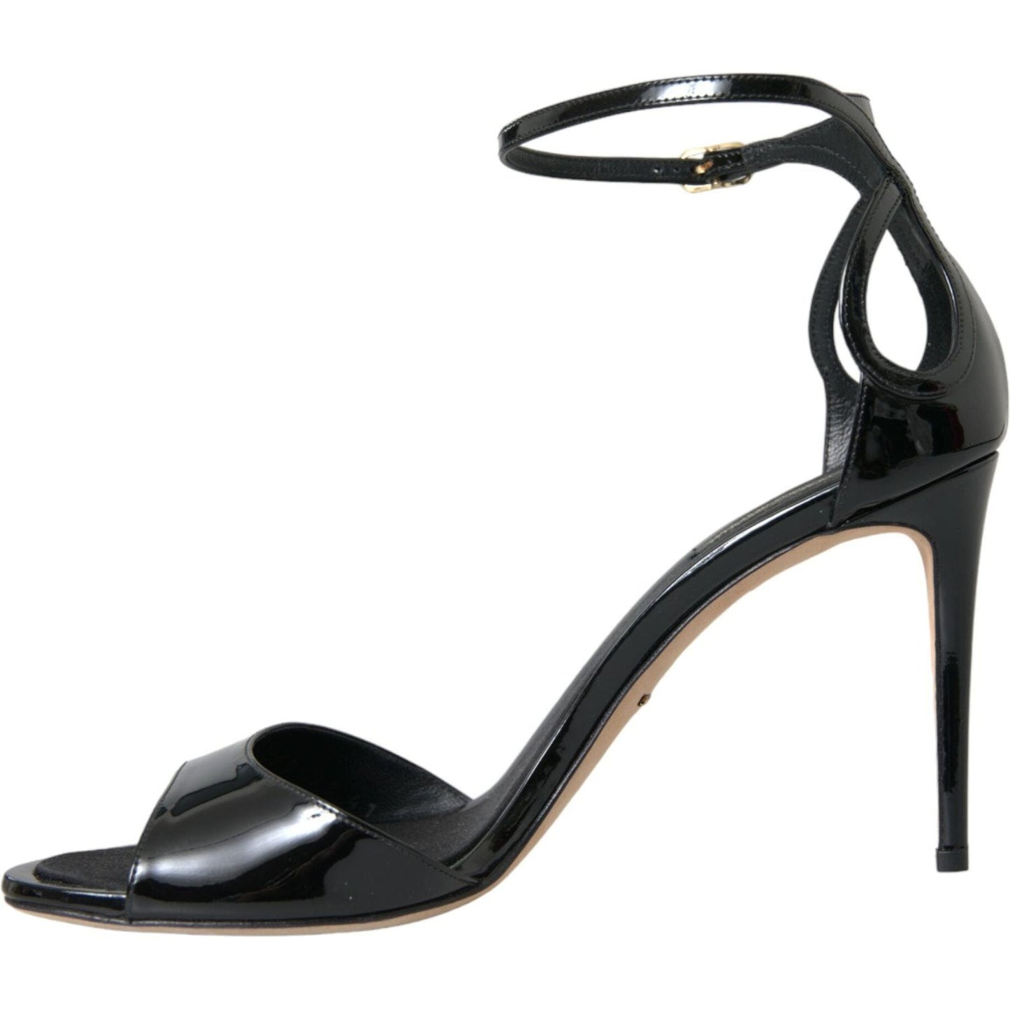 Dolce & Gabbana Black KEIRA Leather Heels Sandals Shoes LA10763-41