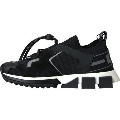 Dolce & Gabbana Black Mesh Sorrento Trekking Sneakers Shoes
