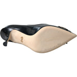 Dolce & Gabbana Black Leather WOW Patch Heels Pumps Shoes LA10860-39