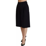Dsquared² Black High Waist Wide Leg Cropped Trouser Pants PAN74526