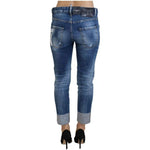 Dsquared² Blue Icon Low Waist Cropped Cool Girl Denim Jeans PAN74509-38