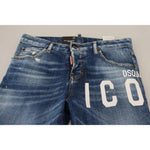 Dsquared² Blue Icon Low Waist Cropped Cool Girl Denim Jeans PAN74509-38