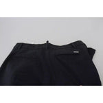 Dsquared² Black Checkered High Waist Straight Pants PAN74502-38