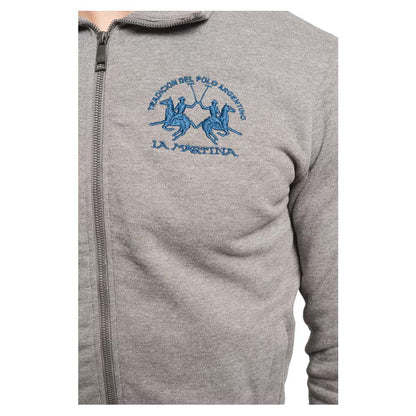 La Martina Gray Cotton Men's Sweater