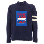 La Martina Blue Polyamide Sweater LA-13104-M