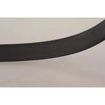Dolce & Gabbana Black Classic Calf Leather Vintage Metal Buckle Belt BEL8514
