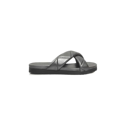 Cerruti 1881 Gray Lambskin Women Sandal CE-24537-EU38/US8