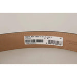 Dolce & Gabbana Black Leather Gold Metal Logo Engraved Buckle Belt BEL8523-80