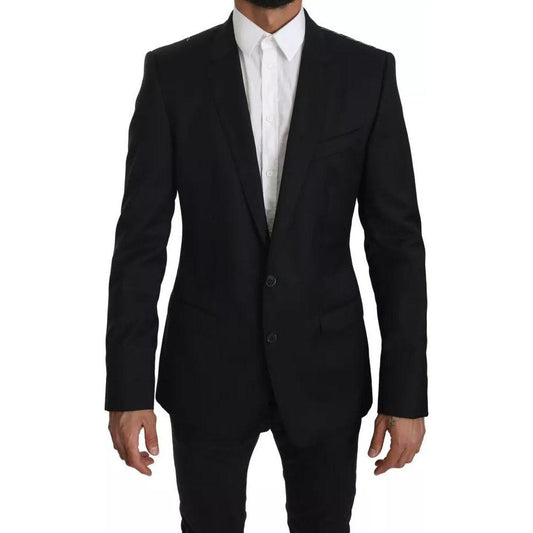 Dolce & Gabbana Black Slim Jacket Coat Blazer MARTINI KOS1622-46
