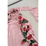 Dolce & Gabbana Pink Flower Embellished One Shoulder Dress DR28039