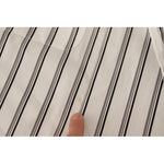 Dolce & Gabbana White Striped Cotton Robe Coat Wrap Jacket JKT3076-48