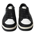 Dolce & Gabbana Black Leather Crown Milano Men Sneakers Shoes MV5462-41