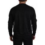 Dolce & Gabbana Black Polyester Logo Men Pullover Sweater TSH8096-48