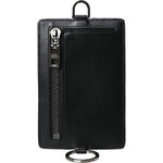 Dolce & Gabbana Black Calf Leather Lanyard Logo Card Holder Men Wallet BAG1451