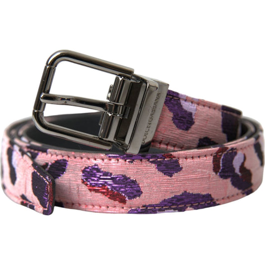 Dolce & Gabbana Multicolor Jacquard Leather Metal Buckle Belt BEL9214-95