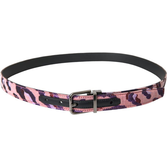Dolce & Gabbana Multicolor Jacquard Leather Metal Buckle Belt BEL9214-95
