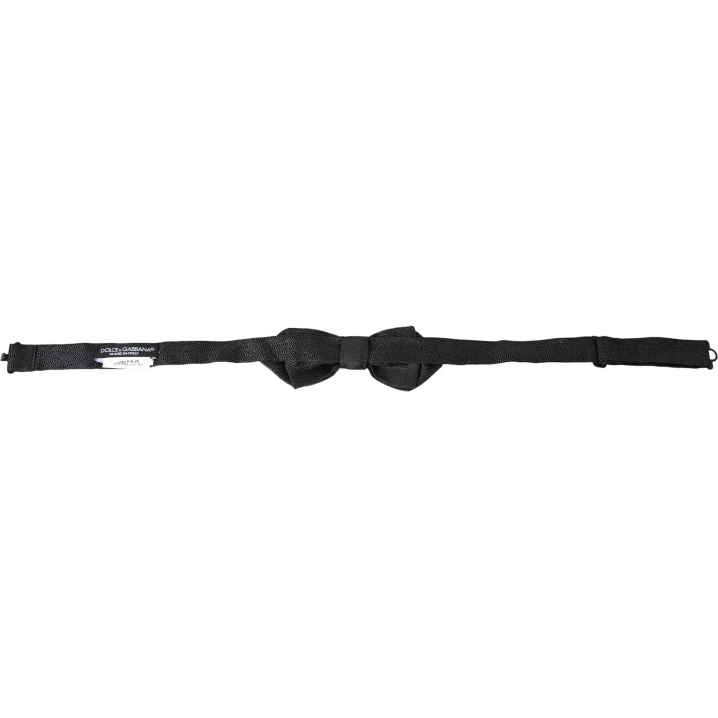 Dolce & Gabbana Black Silk Adjustable Neck Men Bow Tie FT3834