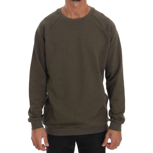 Daniele Alessandrini Green Crewneck Cotton Sweater TSH1339#2-2