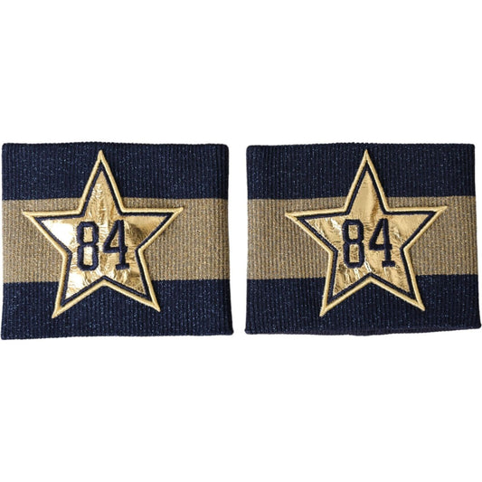 Dolce & Gabbana Black Gold Logo Star 84 Viscose Wristband LB30152