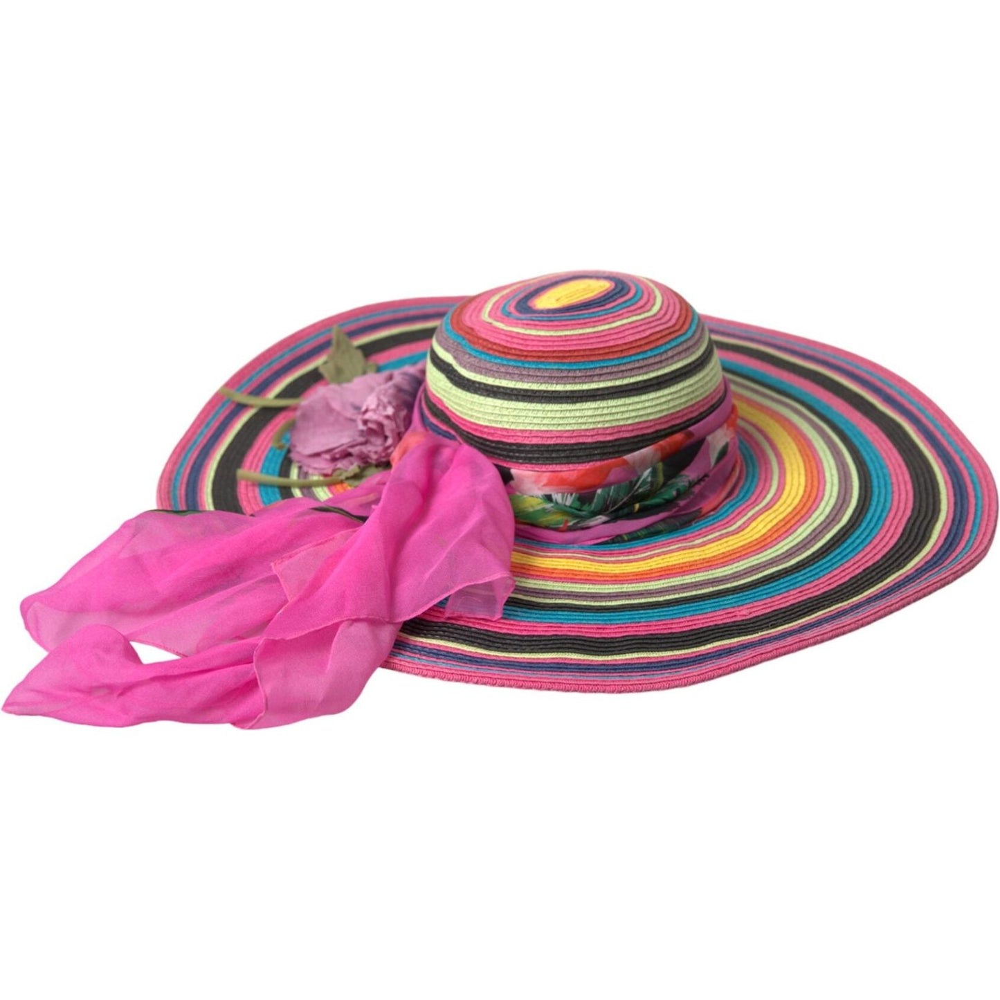 Dolce & Gabbana Multicolor Fantasy Wide Brim Floppy Hat HAT9522-56