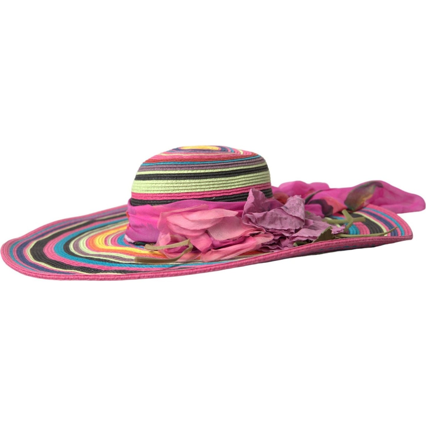 Dolce & Gabbana Multicolor Fantasy Wide Brim Floppy Hat HAT9522-56