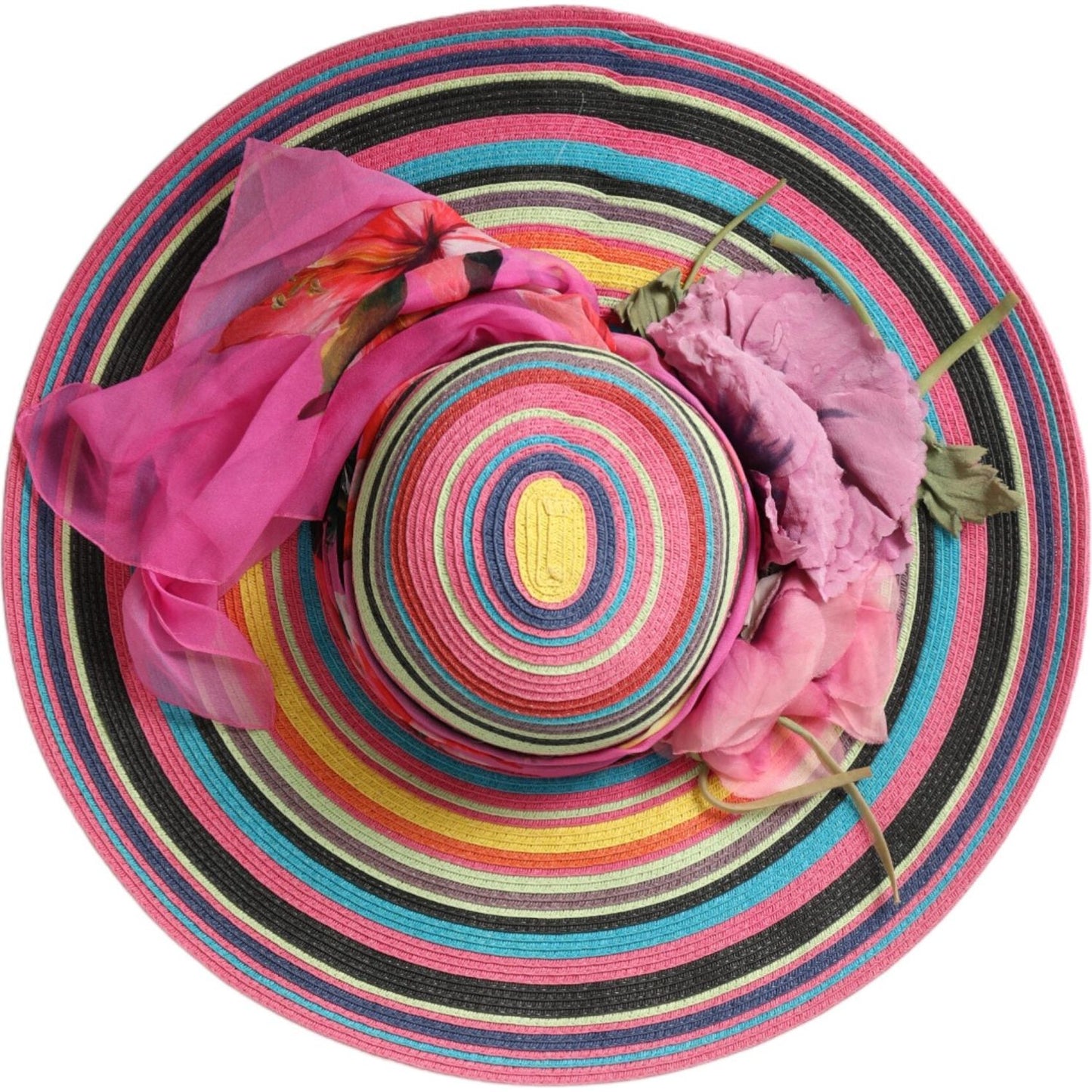Dolce & Gabbana Multicolor Fantasy Wide Brim Floppy Hat HAT9522-56