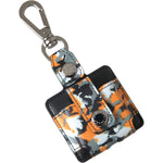Dolce & Gabbana Multicolor Camouflage Print Leather Logo Metal Airpods Case SMY10264
