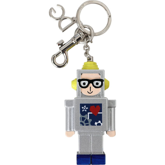 Dolce & Gabbana Multicolor Astronaut Space Metal Logo Keyring Keychain SMY10173