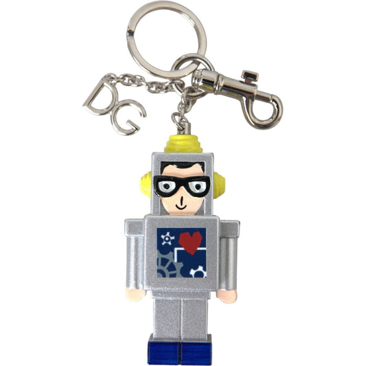 Dolce & Gabbana Multicolor Astronaut Space Metal Logo Keyring Keychain SMY10173