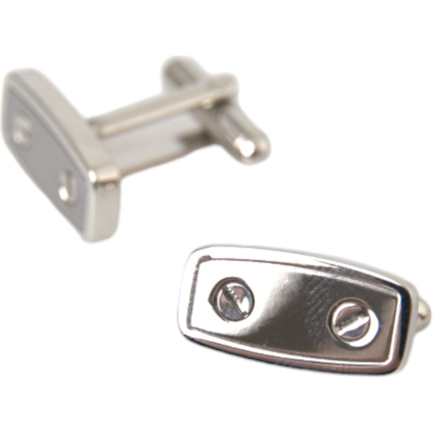 Dolce & Gabbana Silver Plated Metal Brass Pin Men Cufflinks SMY10204