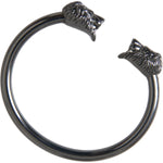 Nialaya Black Rhodium Lion Bangle Bracelet Women SMY10248-S