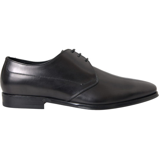 Dolce & Gabbana Black Leather Derby Formal Dress Men Shoes MV5699-39