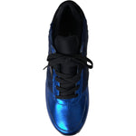 Dolce & Gabbana Blue Black Calf Hair Leather Sneakers Shoes MV5686-40.5