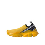 Dolce & Gabbana Yellow Sorrento Slip On Sneakers Women Shoes