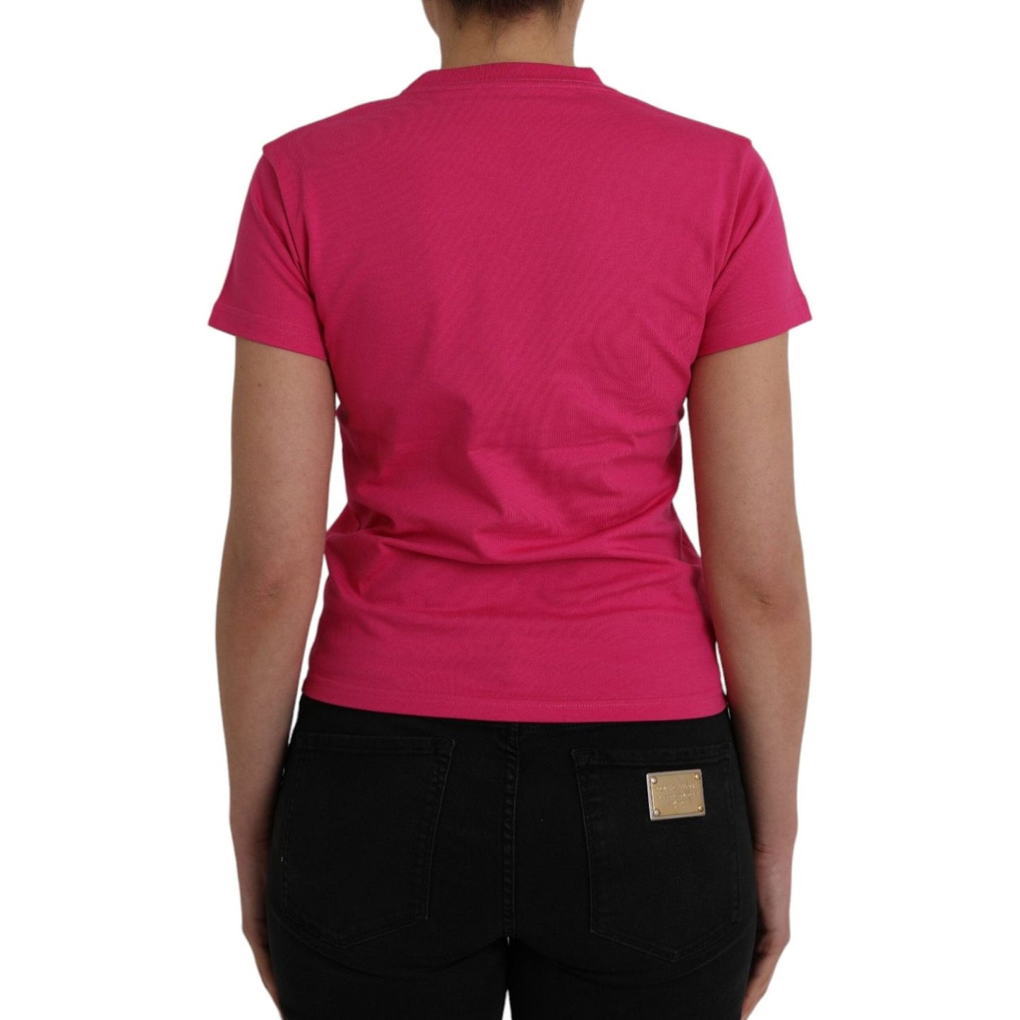 Balenciaga Pink Cotton Crew Neck Short Sleeves Tee Top T-shirt TSH85045-XS
