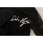 Dolce & Gabbana Black Logo Crewneck Long Sleeve Pullover Sweater TSH6466-M