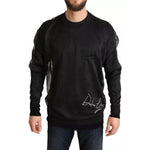 Dolce & Gabbana Black Logo Crewneck Long Sleeve Pullover Sweater TSH6466-M
