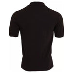 Dolce & Gabbana Brown Logo Collared Short Sleeve Men T-shirt TSH85157-50