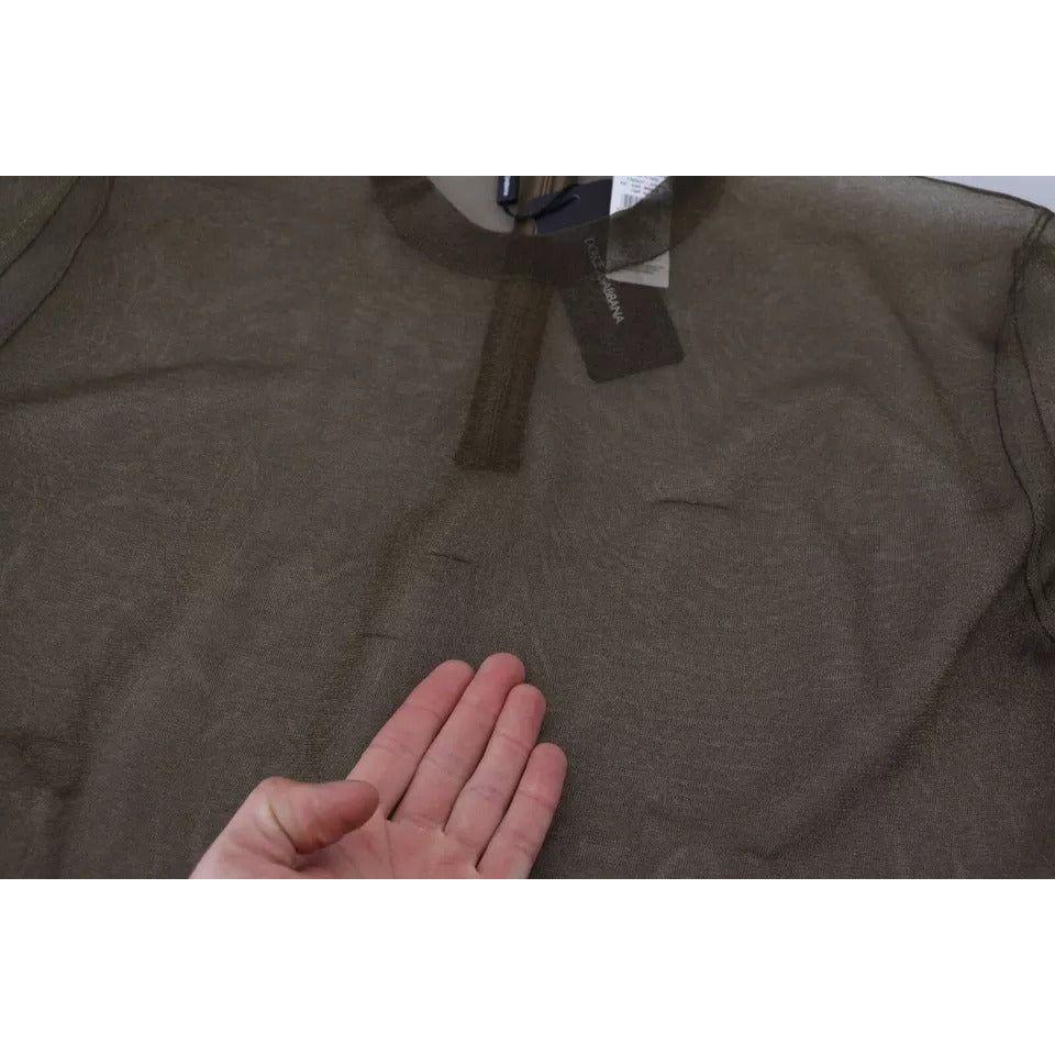 Dolce & Gabbana Black Transparent Crewneck Long Sleeves Top TSH83739-40