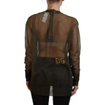 Dolce & Gabbana Black Transparent Crewneck Long Sleeves Top TSH83739-40