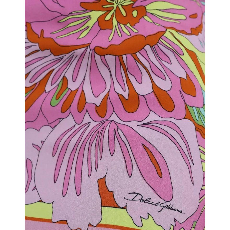 Dolce & Gabbana Multicolor Floral Silk Sleeveless Tank Top TSH84322-42